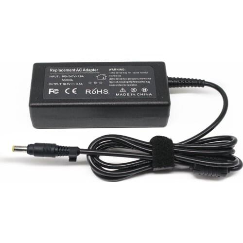 Laptop power Supply 65W for HP Compaq Presario C300 C500 C700 A900 Pavilion DV6000 DV6500 DV6700 DV1000 DV2000 18.5v 3.5a