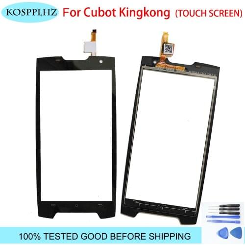 KOSPPLHZ Black 5 inch front outer glass For cubot kingkong Touch Screen Touch Panel Lens Replacement king kong + Tools