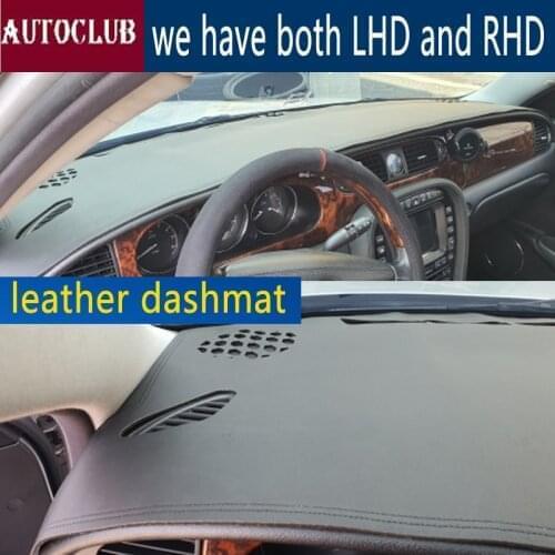 For Jaguar XJ (X350) XJ6 XJ8 2004 - 2010 PU Leather Dashmat Dashboard Cover Dash Mat Sunshade Carpet Car Styling accessories