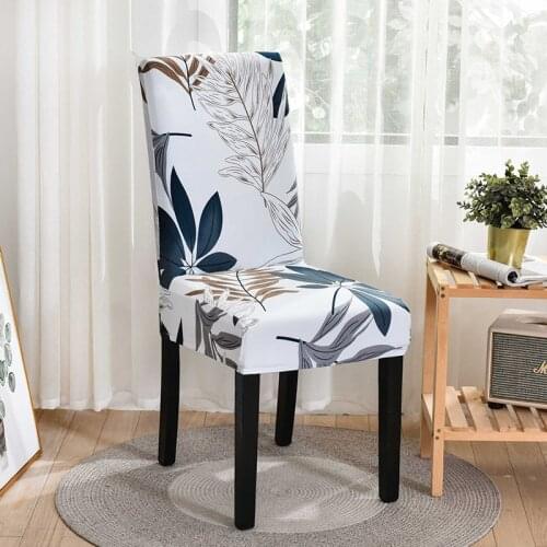 1/2/4/6pcs Spring Printed Elastic Stretch Chair Cover Spandex Dinning Room Kitchen Chair Protector Slipcover For Banquet Wedding