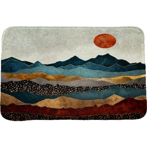 Mountain Range Mountains Creative Printing Carpets and Rugs for Bedroom Living Room Carpet Kitchen Bathroom Anti-Slip Floor Mats