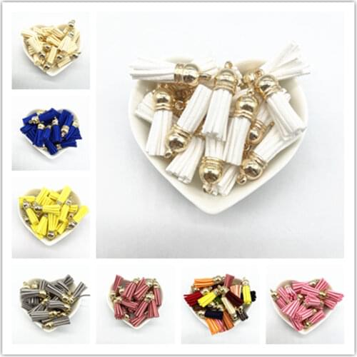 New 10pcs 38mm Leather Tassels Fringe Trim for Sewing Curtains Accessories DIY Keychain Straps Pendant Jewelry Earrings Findings