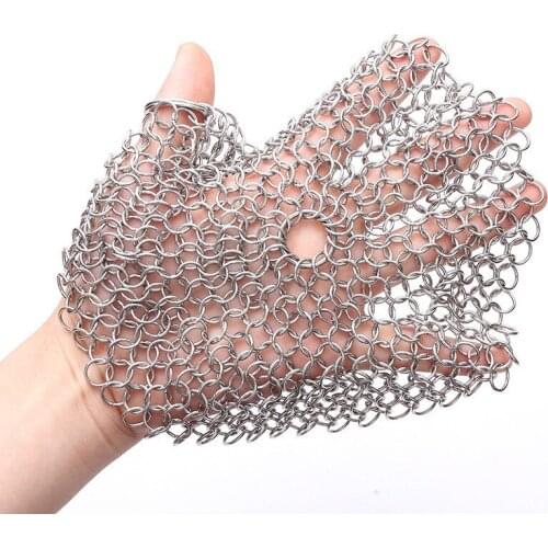 Kitchen Utensils 316 Stainless Steel Pot Brush Net Pot Washing Net Metal Ring Net Kitchen Artifact Cleaning Brush Pot Net