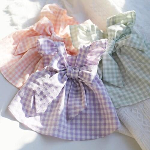 Summer Plaid Dog Clothes For Small Dogs Chihuahua 2021 New Arrival Puppy Dog Shirt Pet Clothing For Dogs Costume Ropa Perro Pug