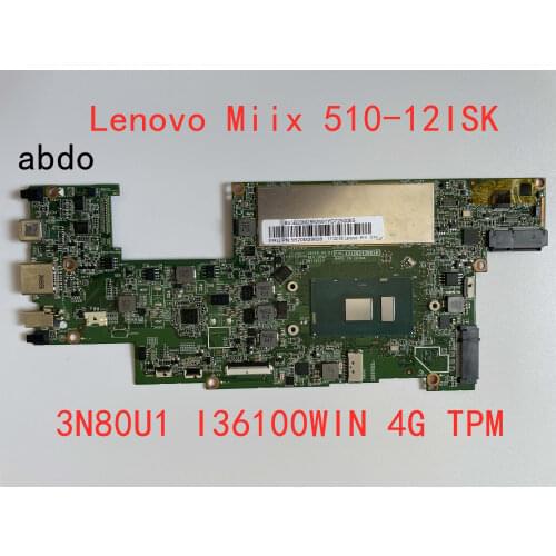 For Miix 510-12ISK Tablet Motherboard 3N80U1 I36100WIN 4G TPM
