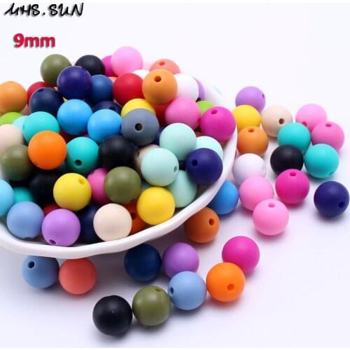 MSH.SUN Food Grade Baby Silicone Beads For Teething Nursing Necklace Jewelry Making DIY Colorful Loose Silicone Beads BPA Free