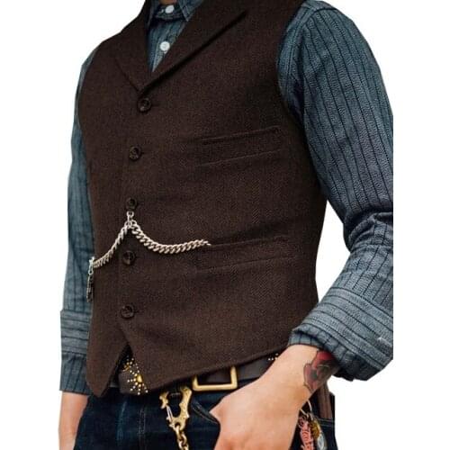 Costume Homme Slim Fit Custom Made Double Breasted Black Lapel Wedding Vests Mens Waistcoat Groom Vests Mens Vest for Party