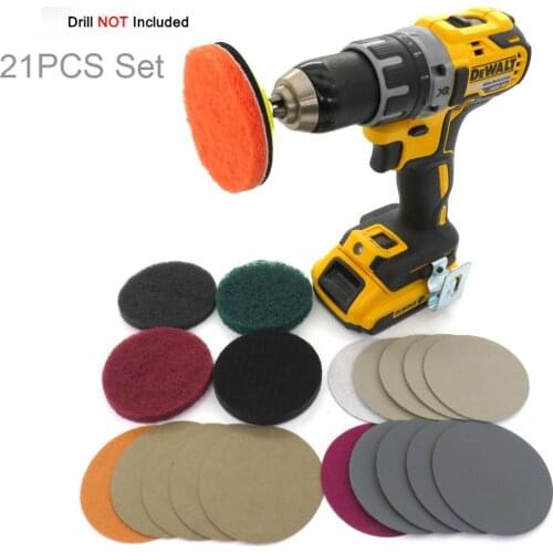 Hot Set New Car Headlight Polishing Auto Headlight Restoration Kit Drill Tool 21pcs set