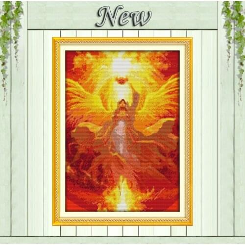 The female Wa repairs the sky Chinese Immortal counted print on canvas DMC 11CT 14CT kit Cross Stitch embroidery needlework Sets