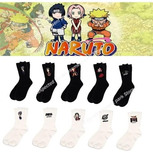 1 pair The New Naruto cartoon anime figure Sasuke Kakashi Sakura Ladies tube socks casual xxx boys and girls cosplay anime sock