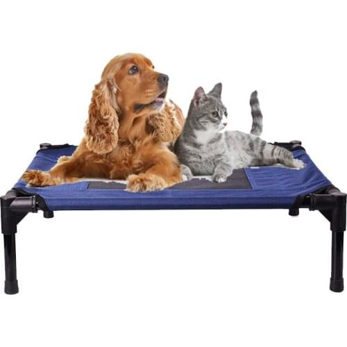 New Pet Bed With Canopy Portable Dog Camp Tent Raised Dog Bed With Sun Canopy Mats Tent for Dogs Cats Outdoor Pet Product