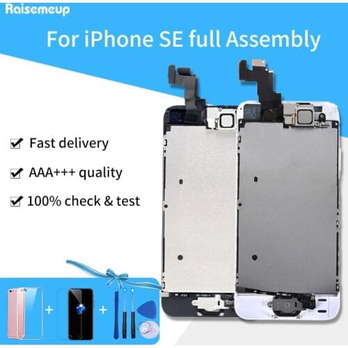 AAA+++ Full Set Complete Digitizer Assembly Replacement Parts For iPhone SE LCD Display Touch Screen No Dead Pixe free shipping