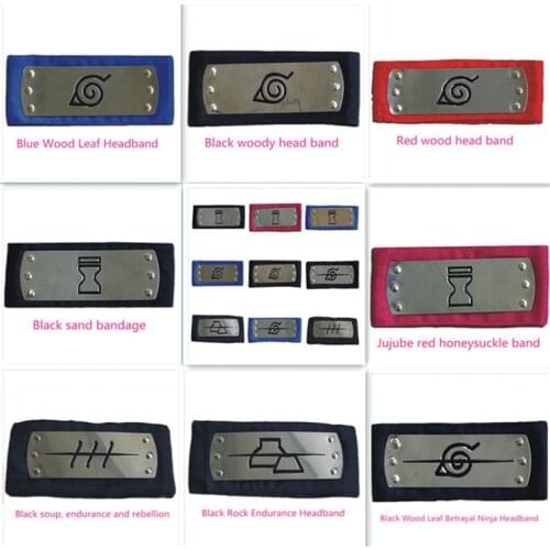Anime cosplay Naruto Ninja Leaf Village Naruto cosplay headbands for each character Headband Cosplay