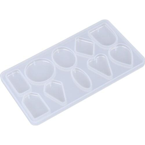 Transparent Silicone Mold Necklace Pendant Resin Molds Jewelry Making DIY Hand Craft Resin Mould For Jewelry 10 Designs