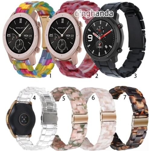20mm 22mm Transparent Resin Strap Band for Huami Amazfit GTR 2 2e strap Stratos GTR2 2e Pace band
