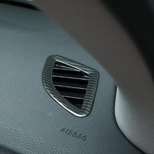 Car Dashboard Air Conditioning Vents Cover Trim 2pcs For BMW X1 F48 2016-18 X2 F39 2018 Carbon Fiber Color Air Outlet Decoration