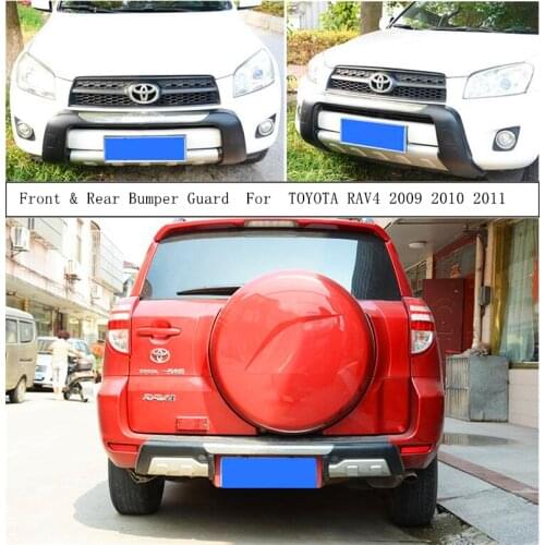 For TOYOTA RAV4 2009 2010 2011 Front & Rear Bumper Guard Plate Protector Anti-impact High Quality ABS Auto Accessories