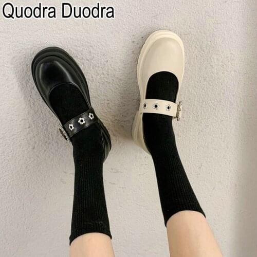 New Women Pumps MaryJanes shoe BlingBling Thick High Heels Chunky Square toe solid Party casual buckle fashion Big Size 33-41 38