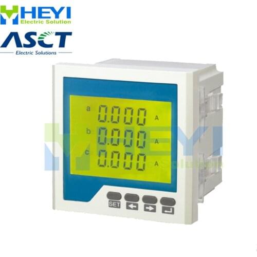 LCD digital ampere meter Three phase AC digital ampmeter HY-3AA electricity meter with RS485 communication