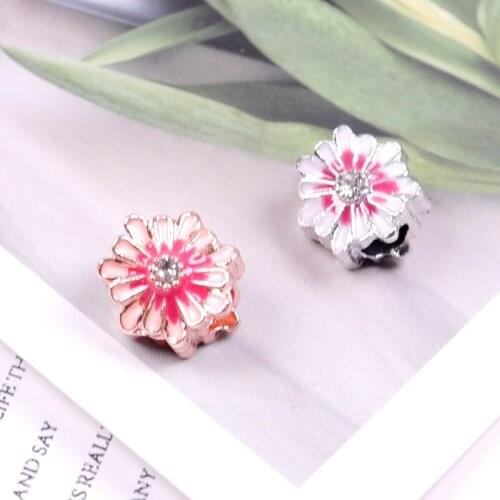 1 Pcs/Lot White Daisy String Decoration Dripping Oil Set Diamond Fashion Temperament for Jewelry DIY