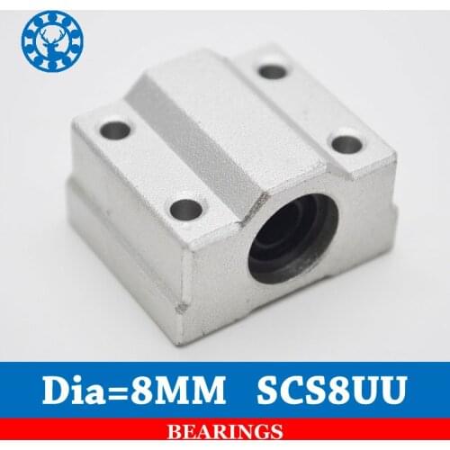 2pcs SC8UU SCS8UU 8mm Linear Motion Ball Bearing Slide Bushing Linear Shaft for CNC For 8mm Linear Shaft
