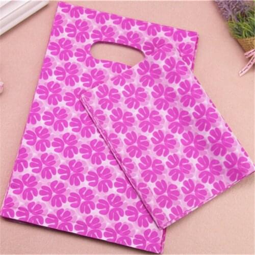 2017 New Style Wholesale 100pcs/lot 20*30cm Fashion Rose Red Plastic Shopping Gift Packaging Bags