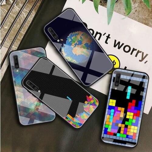 Tetris Tempered Glass Case For Samsung Galaxy A10S A10E A20S A20E A30S A40 A50S A60 A70 A80 A90 A6 A7 A8 Shell