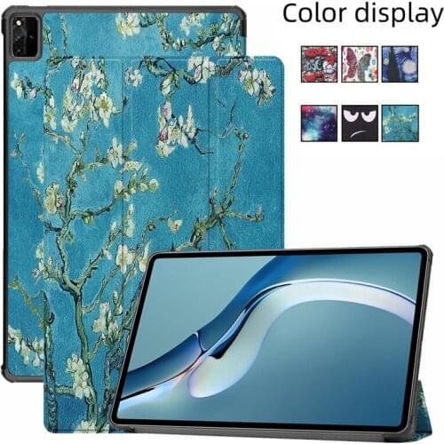 PU Leather Flower Cover Funda for Huawei Matepad Pro Case 2021 Smart Stand Tablet Case for Huawei Matepad Pro 12.6 Inch 2021
