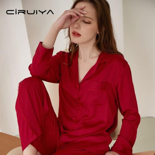 CIRUIYA Women's Silk Pajamas