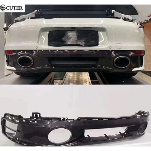 911 992 sport design Carbon fiber FRP rear bumper diffuser for Porsche 911 992 Carrera 991 car body kit 2019
