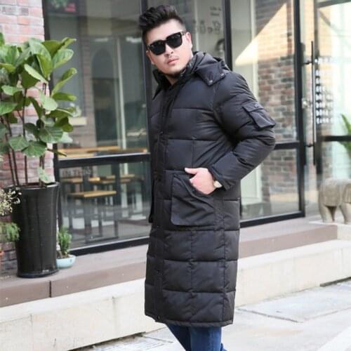 Big Size 7XL 8XL 9XL 10XL Men Long Down Jacket Classic Hooded Warm Ultra Light Down Jacket Men Hooded Zipper Winter Coats Male
