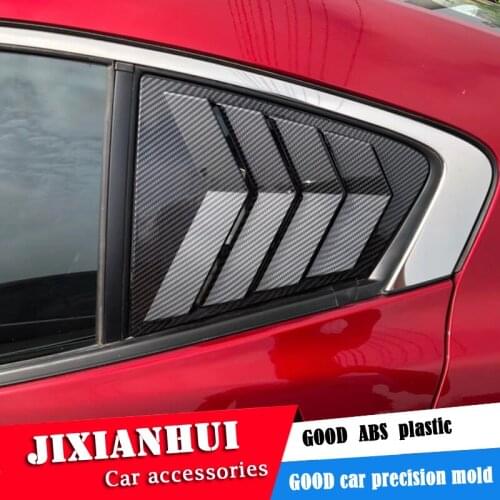 For Mazda3 Axela 2020-21 Sedan ABS Back triangle Rear Door Window shades Louver Frame Window Sill Molding Cover Sticker Trim