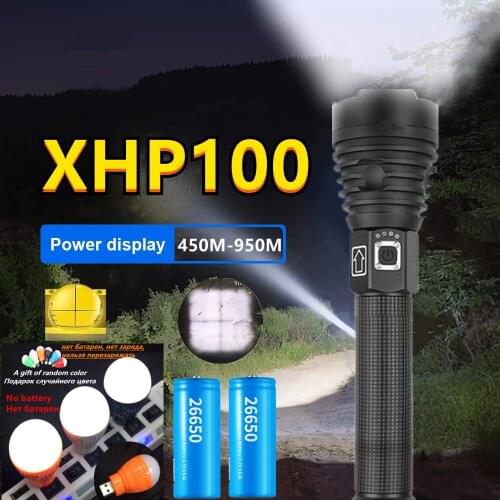 Dropshipping Super New XHP100 Powerful Led Flashlight 26650 Rechargeable Tactical Xhp90 Usb Flash Light Torch Cree Xhp70 Lantern