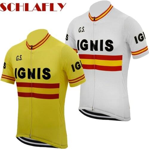 Spain flag Italian ignis team ciclismo jersey mtb bike wear cycling jersey short bike wear jersey bicycle clothes schlafly