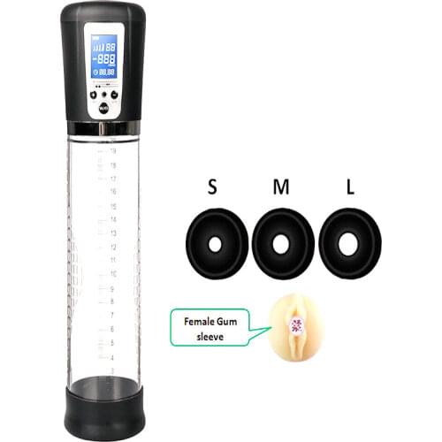 Electric Male Vacuum Pump Automatic Penes Enlarger LCD Screen Enhancement Extender Delaying Exercise Male Massager For Men