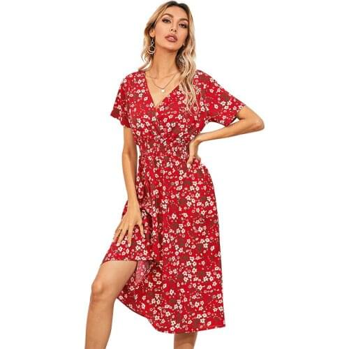 Расклешенные летние платья FANTIGO China At AliExpress