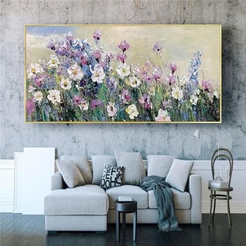 Handpainted Oil Painting on Canvas new Handmade knife flower oil Painting Wall Art picture home decor For Living Room Wall art