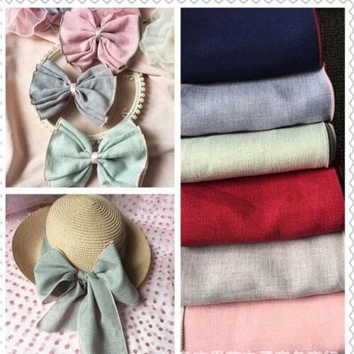 13cm 20 Meters/lot Cotton Linen Ribbon for DIY Hair Band Hand-made Bow Accessories /Hat Decorite/Garments DIY Crafts Accessories