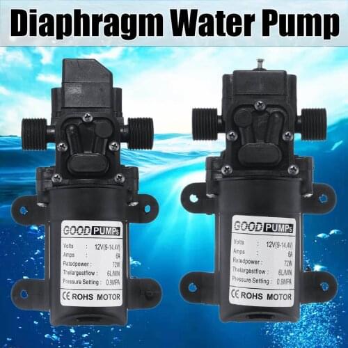 DC 12V 72W Micro Electric Diaphragm Water Pump Automatic Switch 6L/min High Pressure Car Washing Spray Water Pump