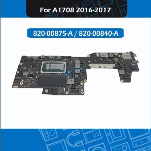 Laptop i5 2.0 2.3GHz 8GB A1708 Logic board 820-00875-A 820-00840-A For Macbook Pro Retina 13" A1708 Motherboard 2016 2017