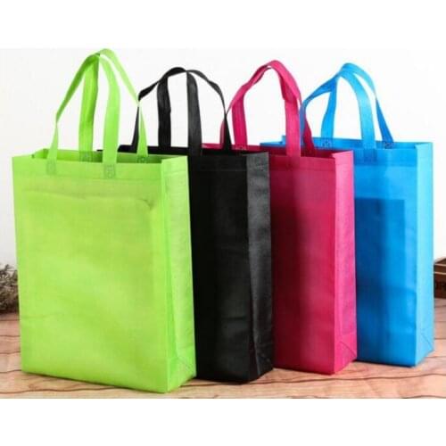 New colorful folding Bag Non-woven fabric Foldable Shopping Bags Reusable Eco-Friendly folding Bag Shopping Bags new Ladies Stor