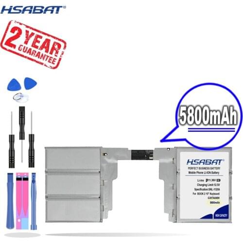 New Arrival [ HSABAT ] 5800mAh G3HTA050H G3HTA049H Replacement Laptop Battery for Microsoft Surface BOOK 2 15'' Keyboard