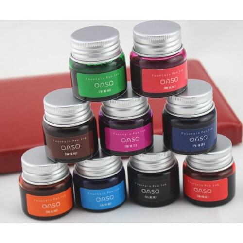 1pc OASO Excellent 20ML Fountain Pen Ink 4 Colors for Choose High Quality Dye-type Bottle Ink School Office Supplies
