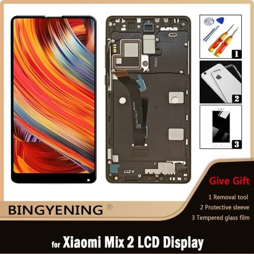 Original For Xiaomi Mi Mix 2 LCD Display Screen Touch Digitizer Assembly For 5.99 inch Xiaomi Mi Mix2 Phone With Frame