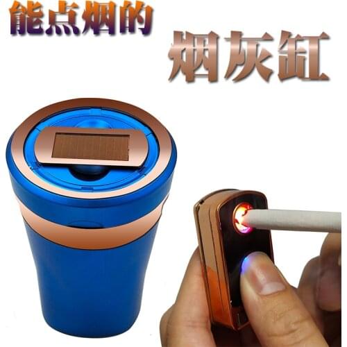 For Volkswagen Bora Golf 6 Golf 7 Portable Auto Car Truck LED Cigarette Ashtray Blue LED Light Smokeless Ashtray car accessories