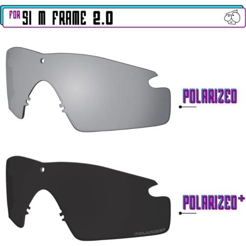 EZReplace Polarized Replacement Lenses for - Oakley Si M Frame 2.0 Sunglasses - BlackP Plus-Silver P