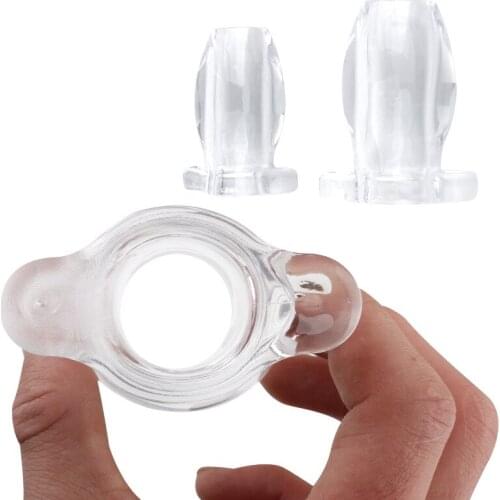 Hollow Anal Plug Anus Dilator Dildo Butt Expansion Douche Enema For Men Women Gay Soft Prostate Massager Peep Vaginal Sex Toys