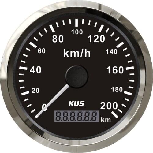 Warranted KUS 85mm Speedometer Velometer 200km/h 12V/ 24V for car truck normal impulse