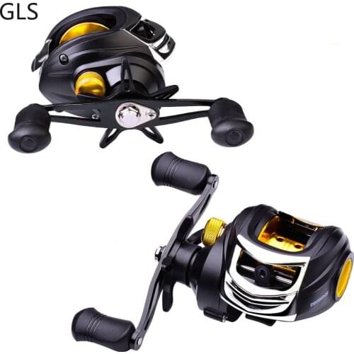 GLS Baitcasting Fishing Reel 8kg Drag 7.2:1 Gear Ratito Magnetic Brakes System Carp Metal winding ring Fishing Wheel
