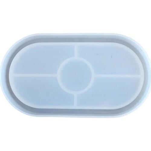 DIY Flowerpot Mirror Oval Coaster Epoxy Reusable 3D Mold For Succulent Plant Pots Concrete Cement Clay Mold